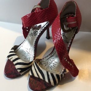 Zebra print naughty monkey shoes